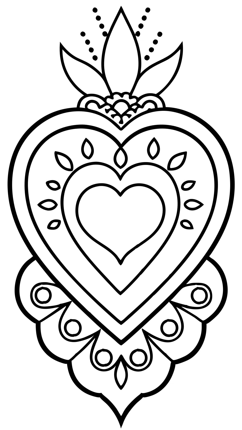 free heart coloring pages